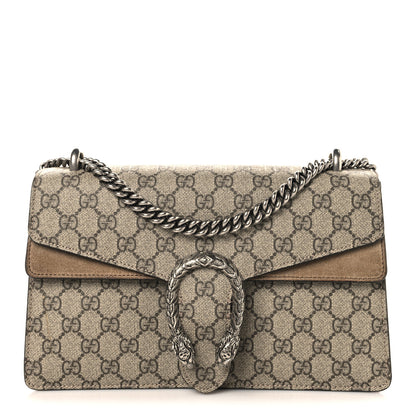 Gucci GG Supreme Monogram Small Dionysus Shoulder Bag Taupe 1 of 11