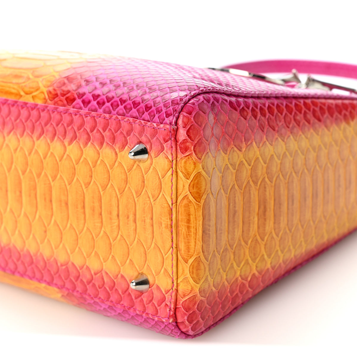 Snakeskin Medium Lady Dior Pink Orange