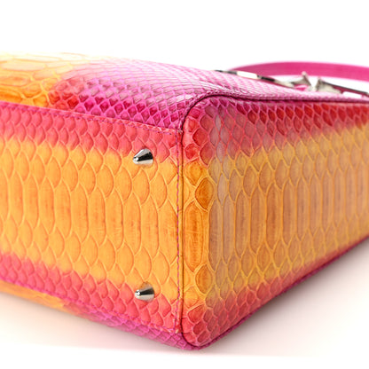 Christian Dior Snakeskin Medium Lady Dior Pink Orange 10 of 12