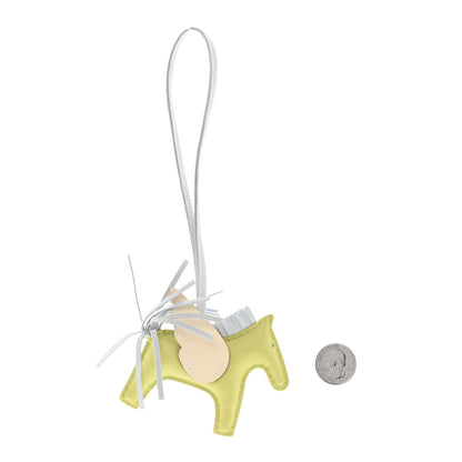 Hermes Milo Lambskin Grigri Rodeo Pegase Horse Bag Charm PM Jaune Bourgeon Bleu Brume Nata 2 of 5
