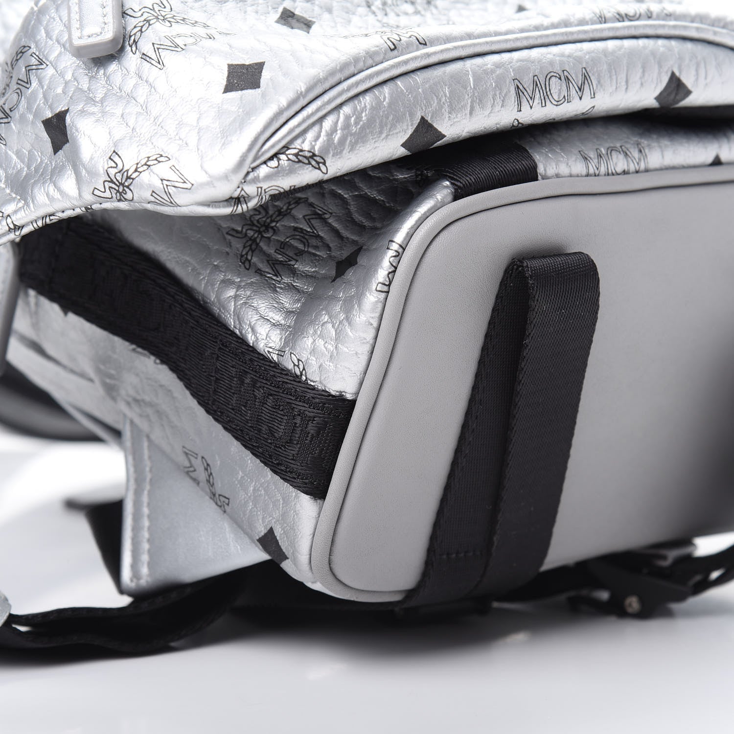 MCM Visetos Small Jemison Backpack Silver 8 of 10