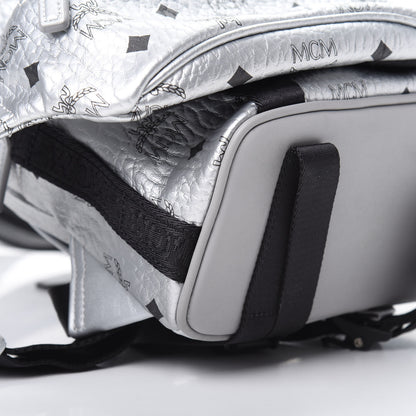 MCM Visetos Small Jemison Backpack Silver 8 of 10