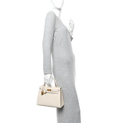 Hermes Epsom Kelly Sellier 25 Craie 2 of 12