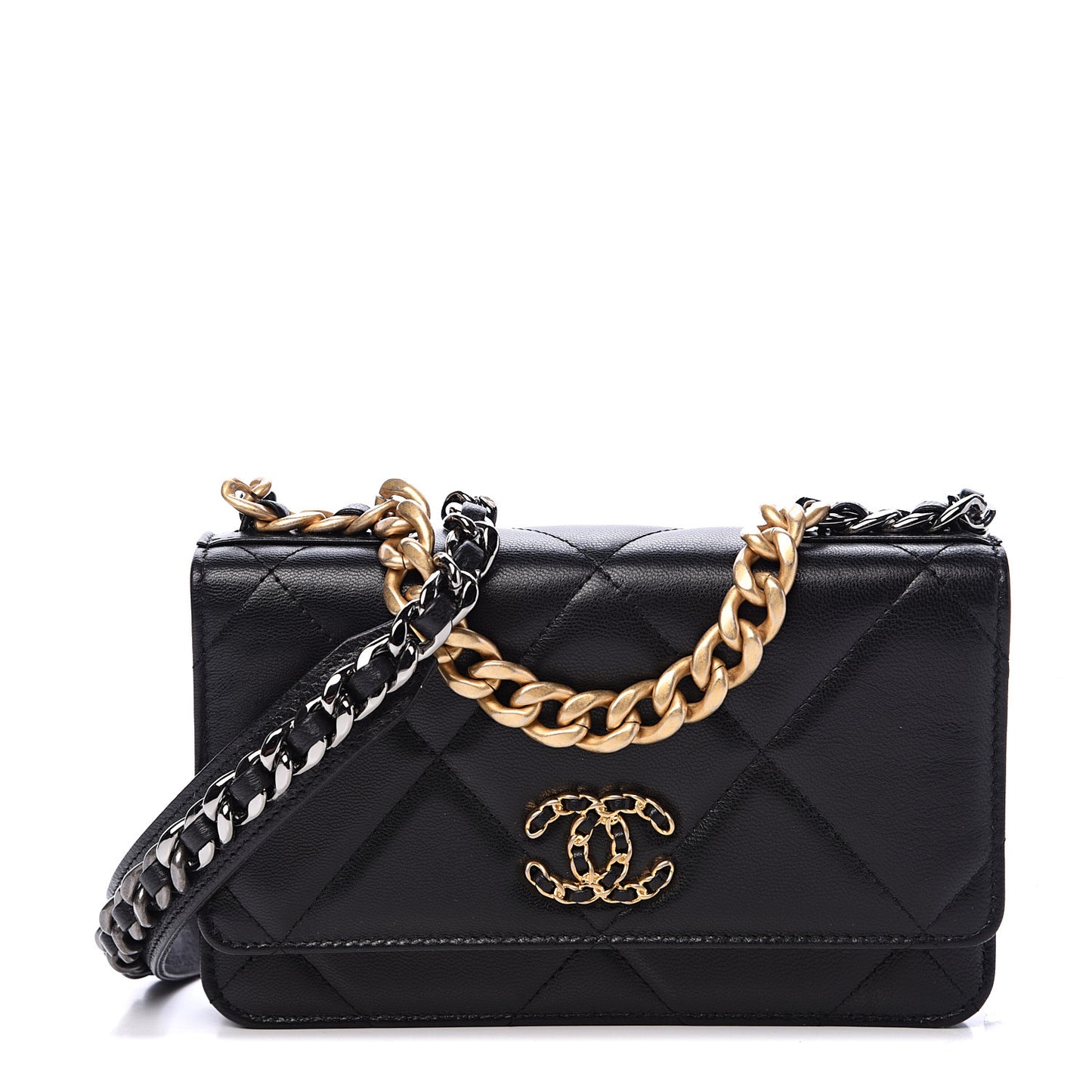 Quilted 19 Wallet On Chain WOC Black