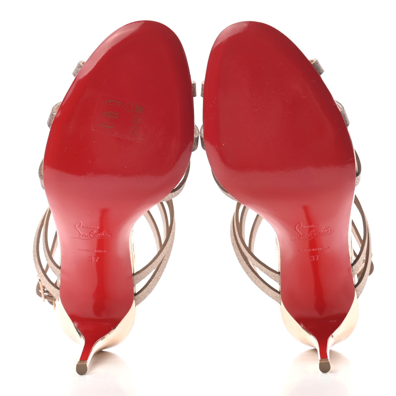 Christian Louboutin Glitter Renee 85 Sandals 37 Courtisane 6 of 7