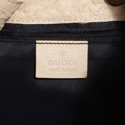 Gucci Ostrich Drawstring Hobo Off White 6 of 7