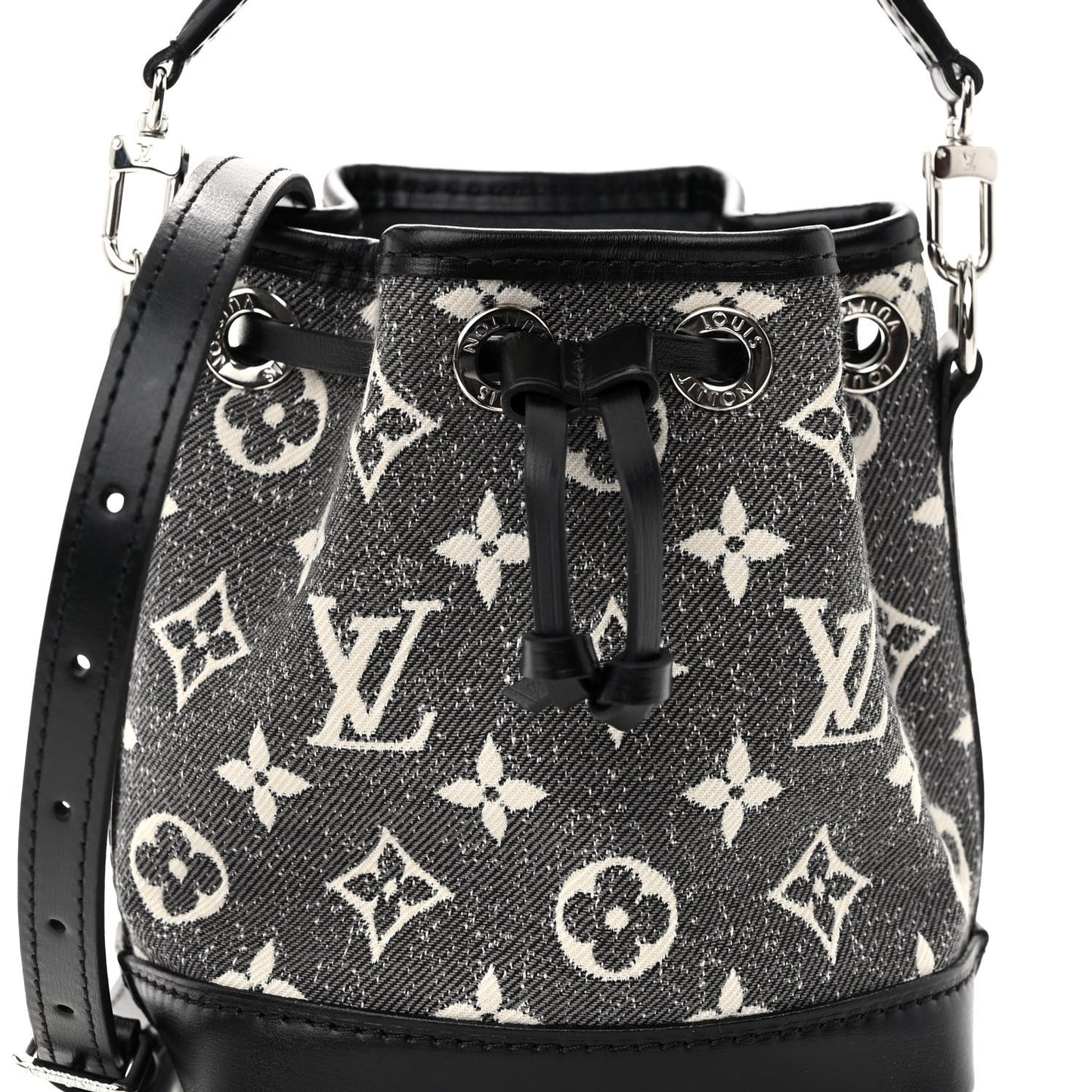 Monogram Jacquard Denim Nano Noe Bleu