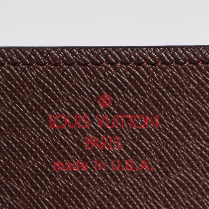 Louis Vuitton Damier Ebene Simple Checkbook Cover Wallet 6 of 7