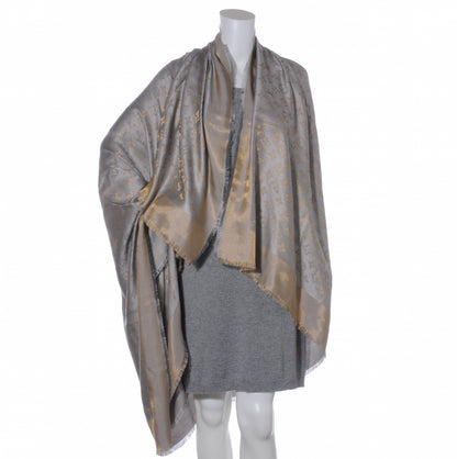 Louis Vuitton Silk Lurex Wool Monogram Shine Pearl Grey 3 of 6