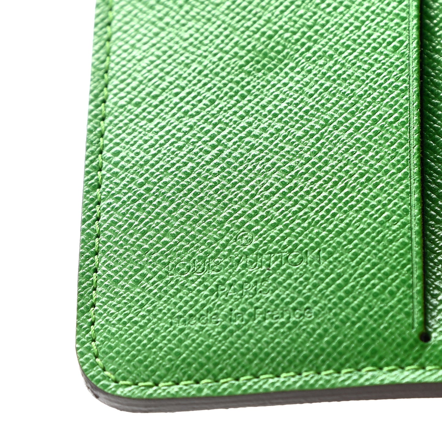 Monogram Perforated Compact Zipped Wallet Green
