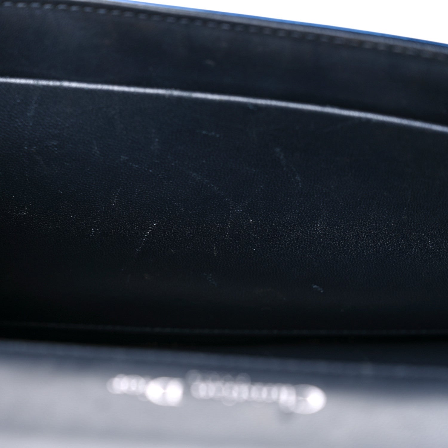 Christian Dior Metallic Patent Micro-Cannage Medium Diorama Flap Bag Blue 12 of 22