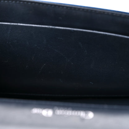 Christian Dior Metallic Patent Micro-Cannage Medium Diorama Flap Bag Blue 12 of 22