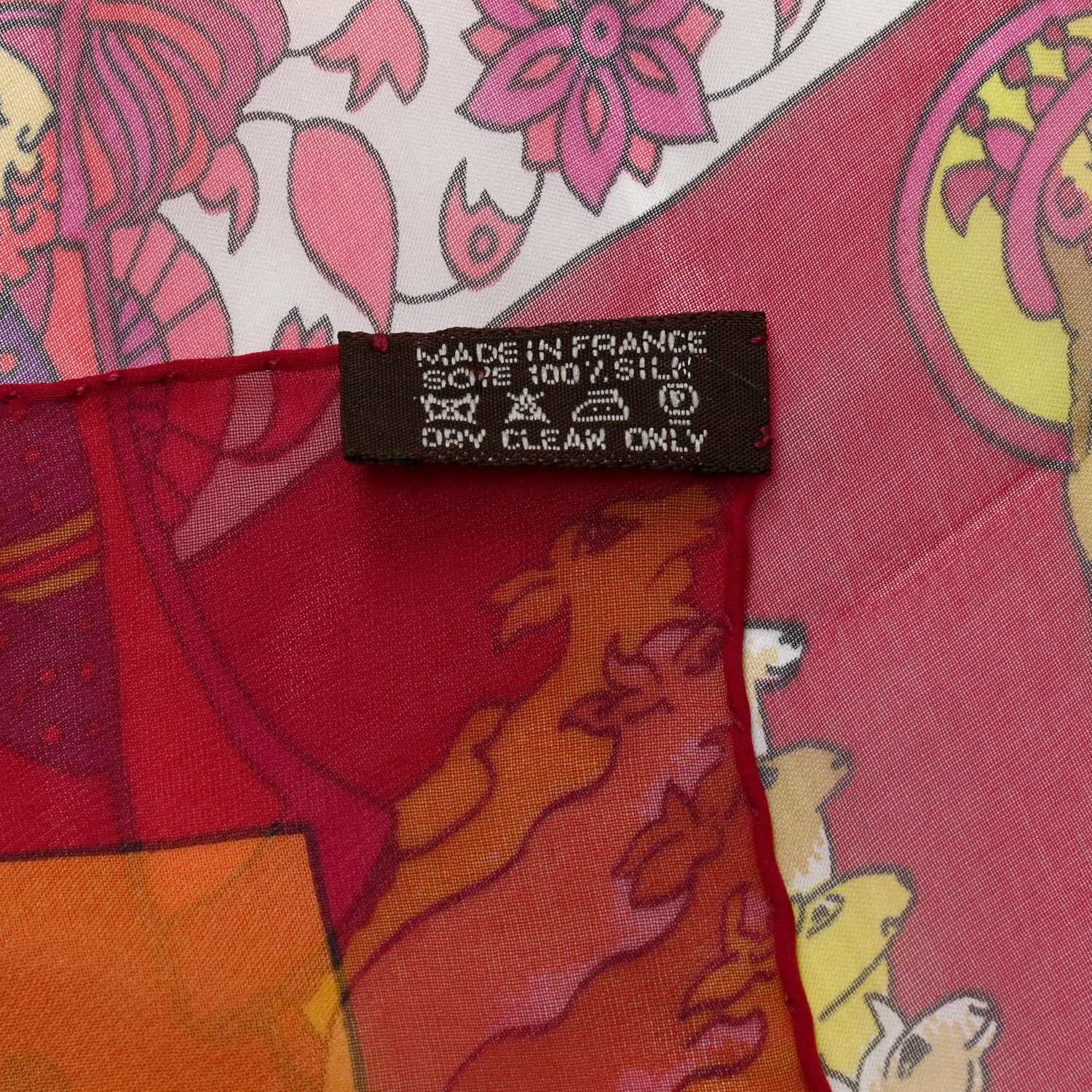 Hermes Mousseline Silk Fantaisies Indiennes Shawl 140 6 of 6