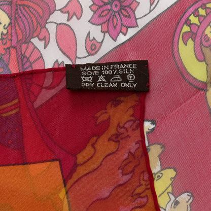 Hermes Mousseline Silk Fantaisies Indiennes Shawl 140 6 of 6