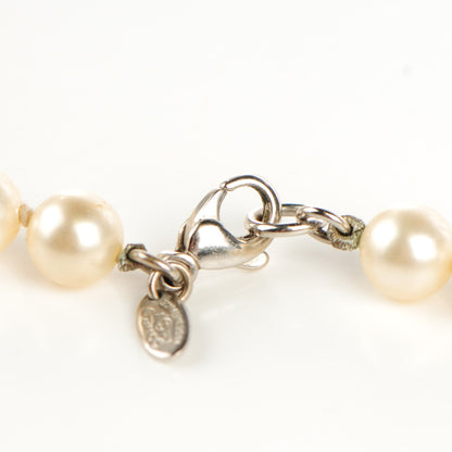 Chanel Pearl CC Long Necklace Silver 5 of 6