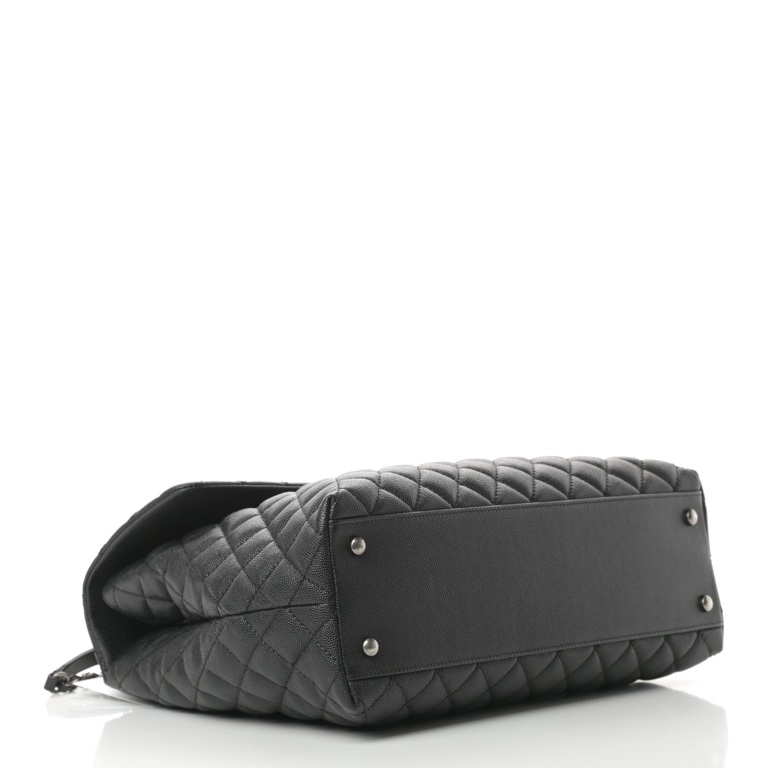 Chanel Caviar Quilted Large Coco Handle Flap Black 4 of 11