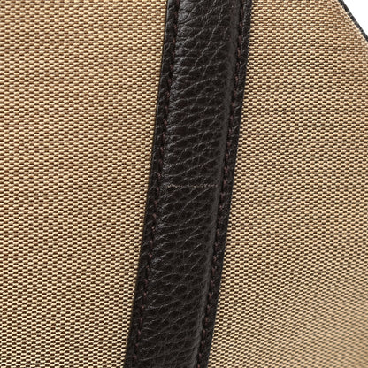 Gucci Canvas Britt Tote Dark Brown 20 of 22
