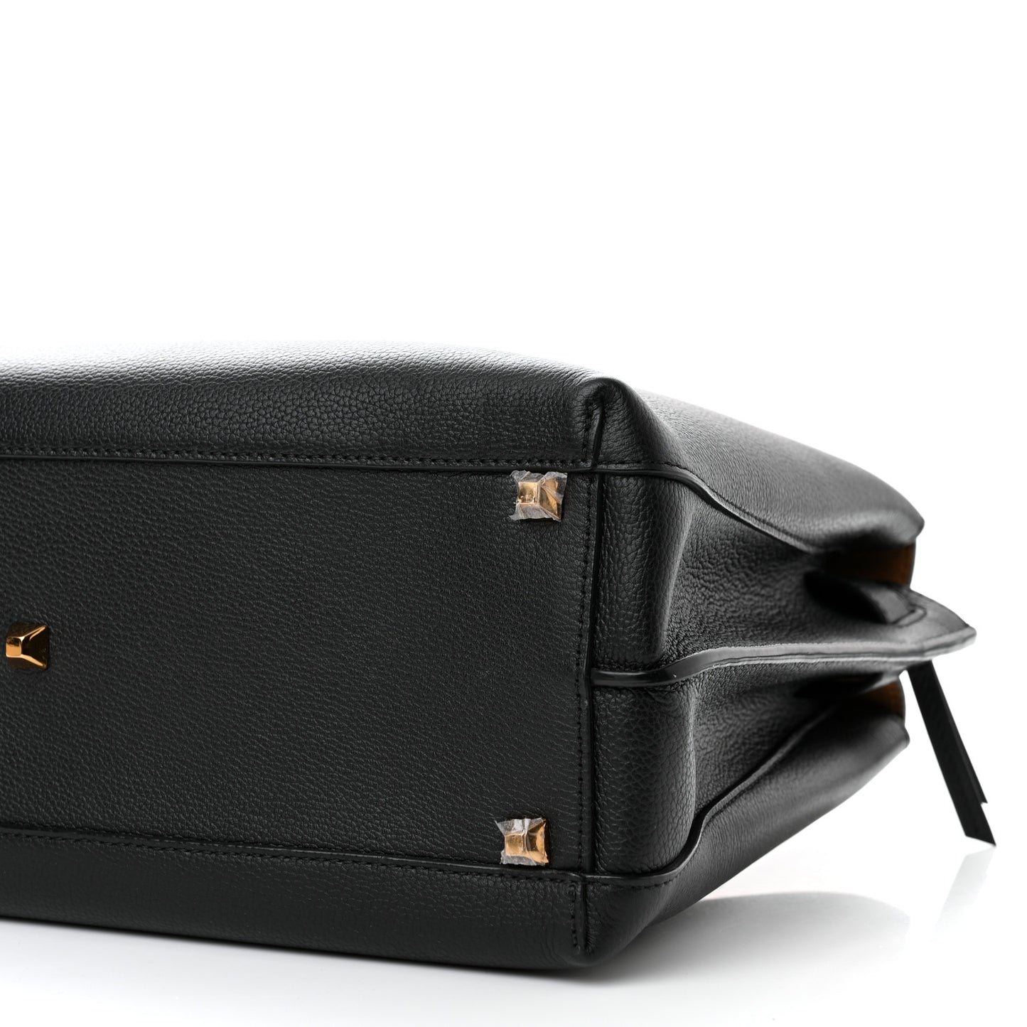 Grained Calfskin Large Milla Tote Black