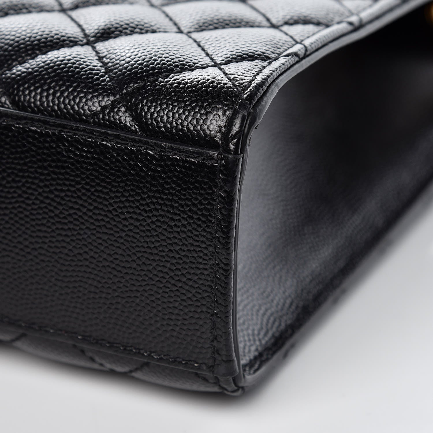 Saint Laurent Grain De Poudre Textured Mixed Matelasse Large Triquilt Monogram Satchel Black 10 of 10