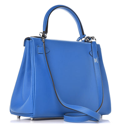 Hermes Evercolor Kelly Retourne 28 Bleu Hydra 3 of 10