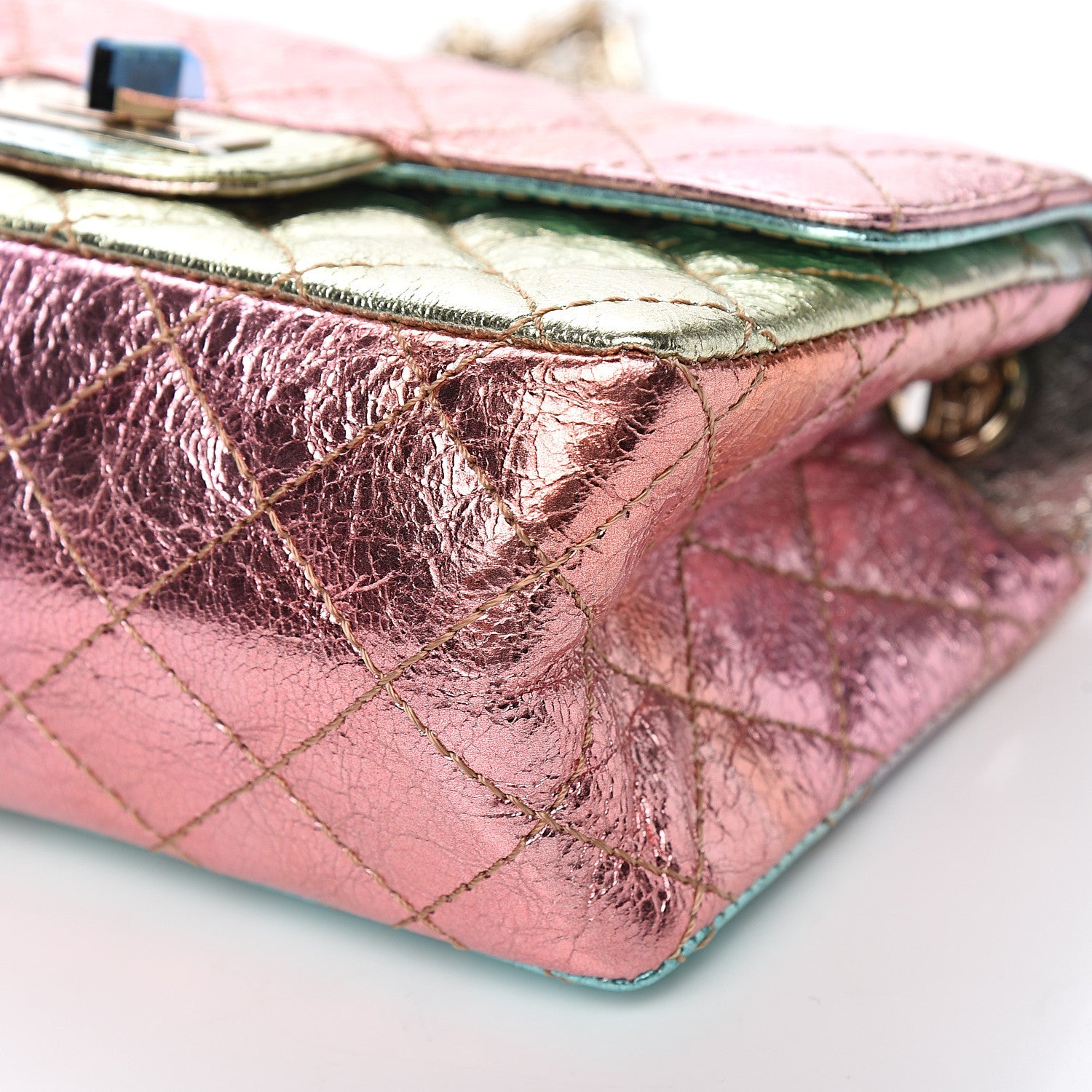 Chanel Metallic Goatskin Quilted Mini 2.55 Reissue Flap Multicolor 8 of 10