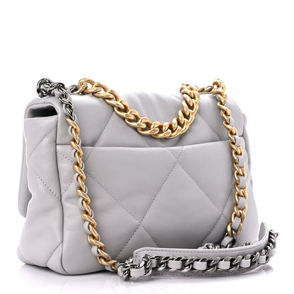 Chanel Lambskin Quilted Medium Chanel 19 Flap Grey 3 of 9