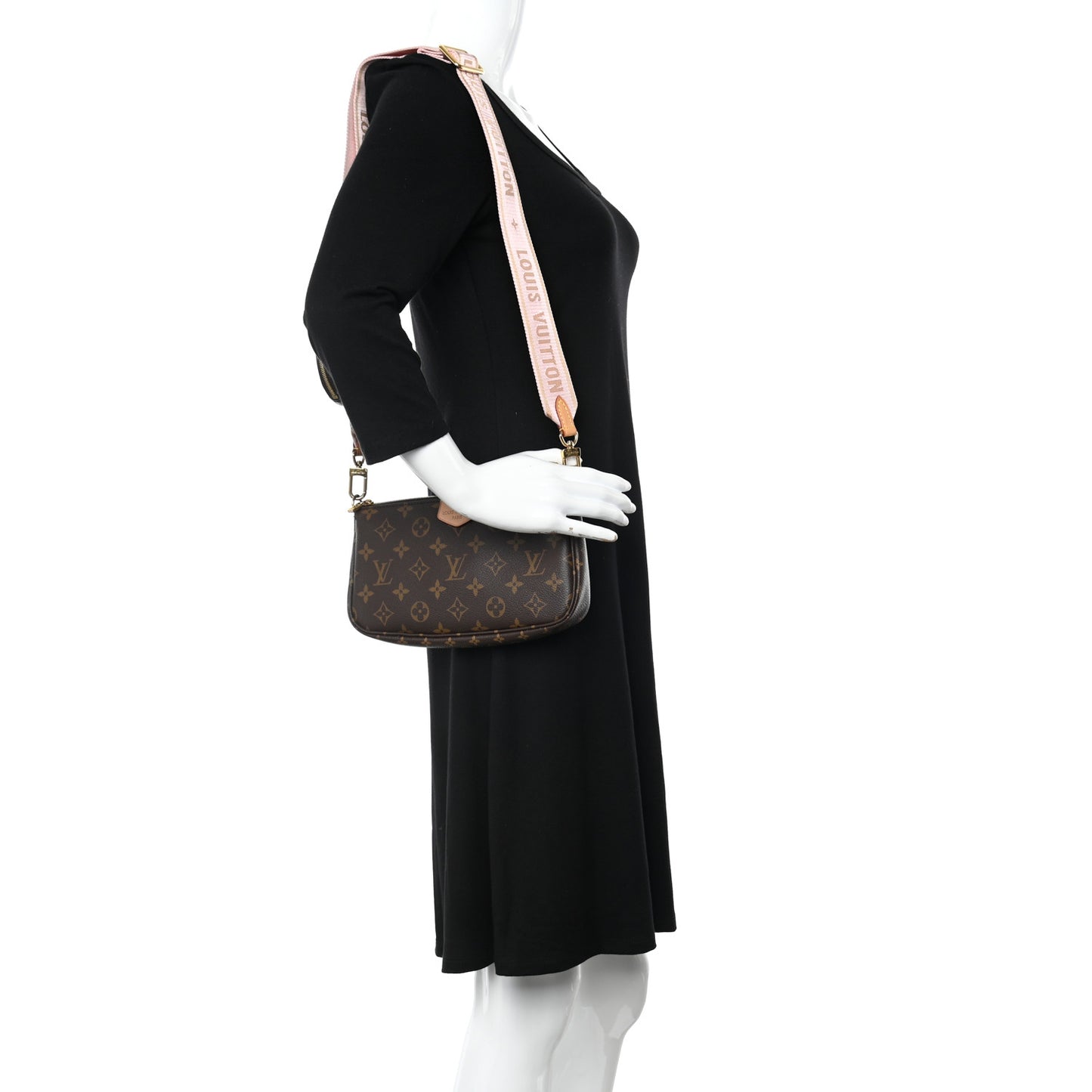 Monogram Multi Pochette Accessories Large Pochette Rose Clair