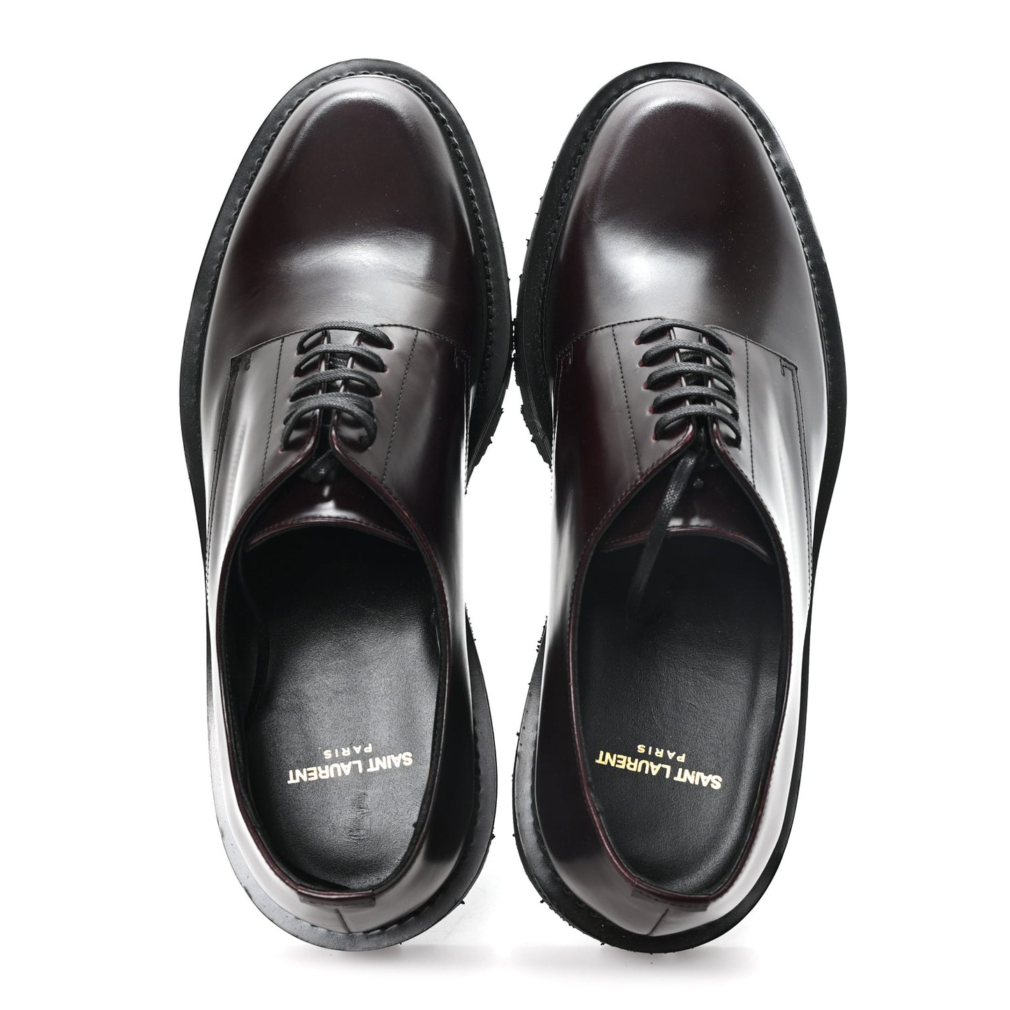 Calfskin Mens Army 20 Derby Shoes 43 Dark Wine