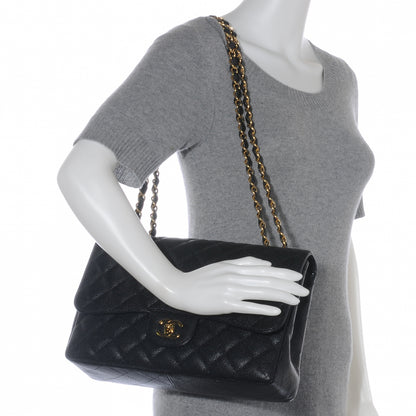 Chanel Caviar Jumbo Single Flap Black 2 of 8