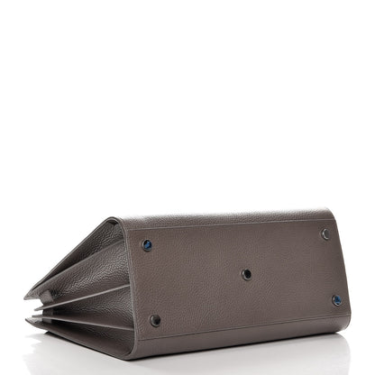 Saint Laurent Grained Calfskin Large Sac de Jour Carryall Earth 4 of 12