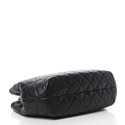Chanel Lambskin Quilted Accordion Tote Black 4 of 12