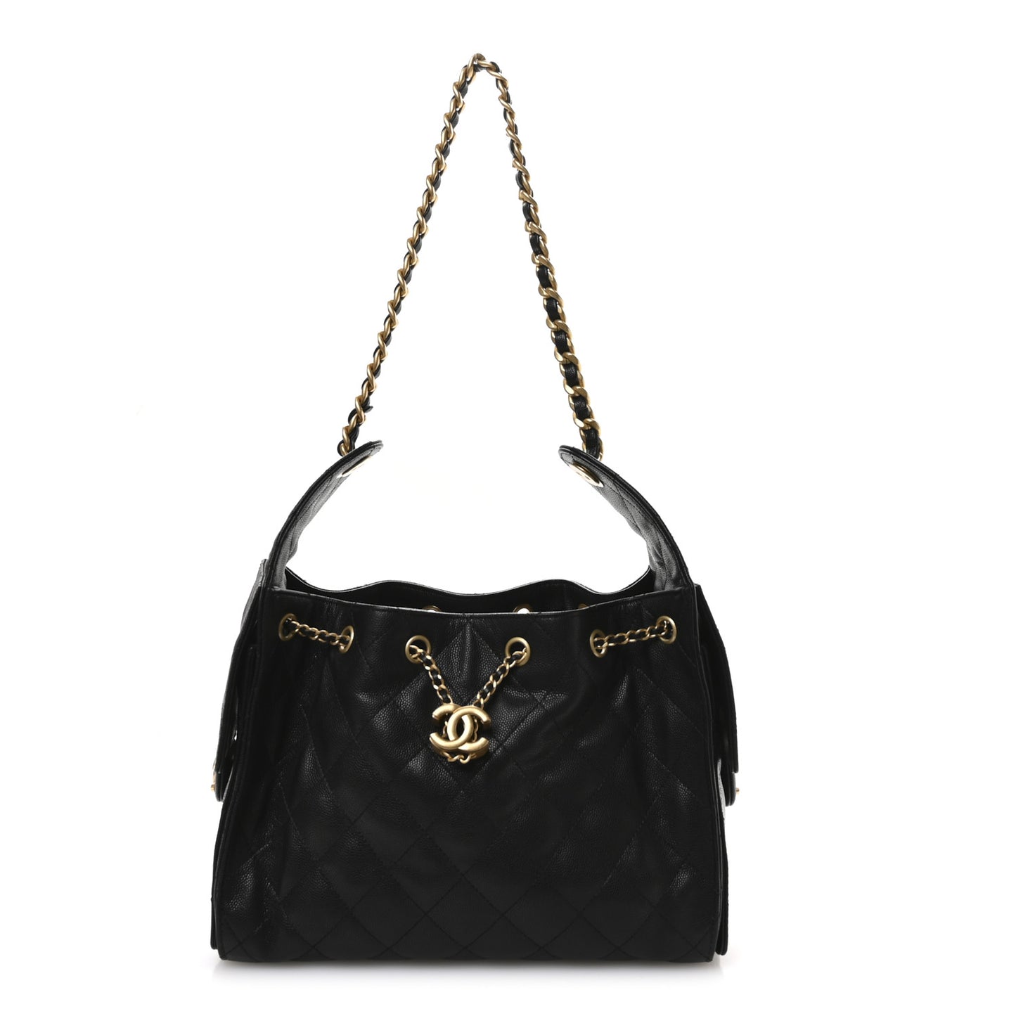 Caviar Quilted Small Chanel 25 Handbag Black