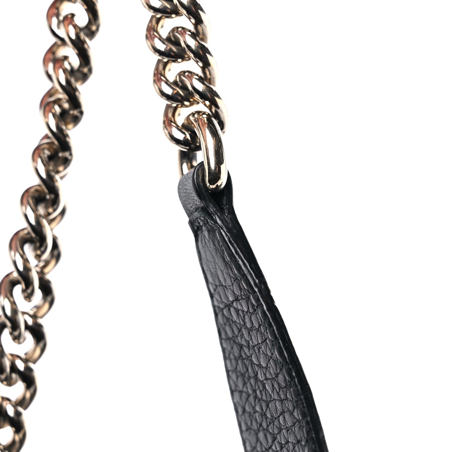 Gucci Pebbled Calfskin Medium Soho Chain Shoulder Bag Black 15 of 16