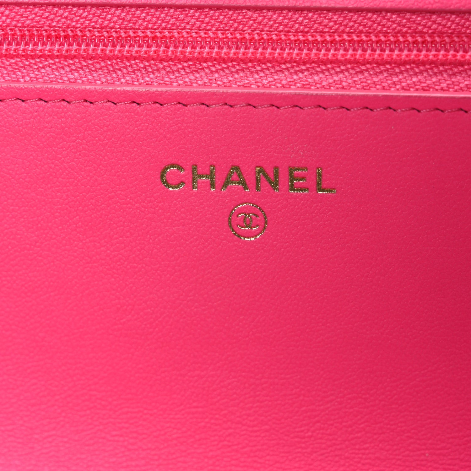 Chanel Caviar Quilted Glitter CC Roller Skate Wallet on Chain WOC Pink 6 of 11