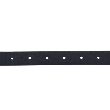 Christian Dior Calfskin Saddle Belt White Navy 4 of 6