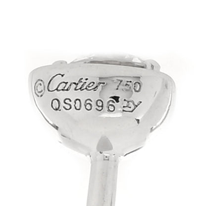 Cartier 18K White Gold Diamond Diamants Legers de Cartier Heart Motif Earrings 4 of 4