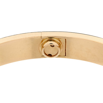 Cartier 18K Yellow Gold 4 Diamond LOVE Bracelet 17 7 of 9