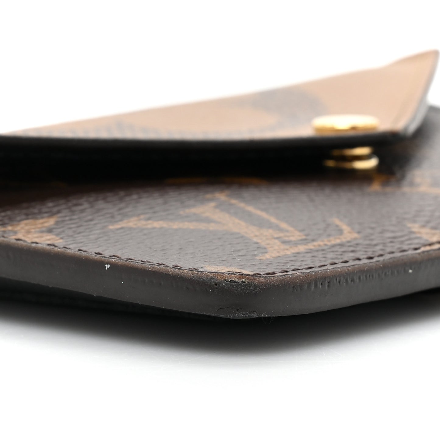 Reverse Monogram Recto Verso Card Holder Brown