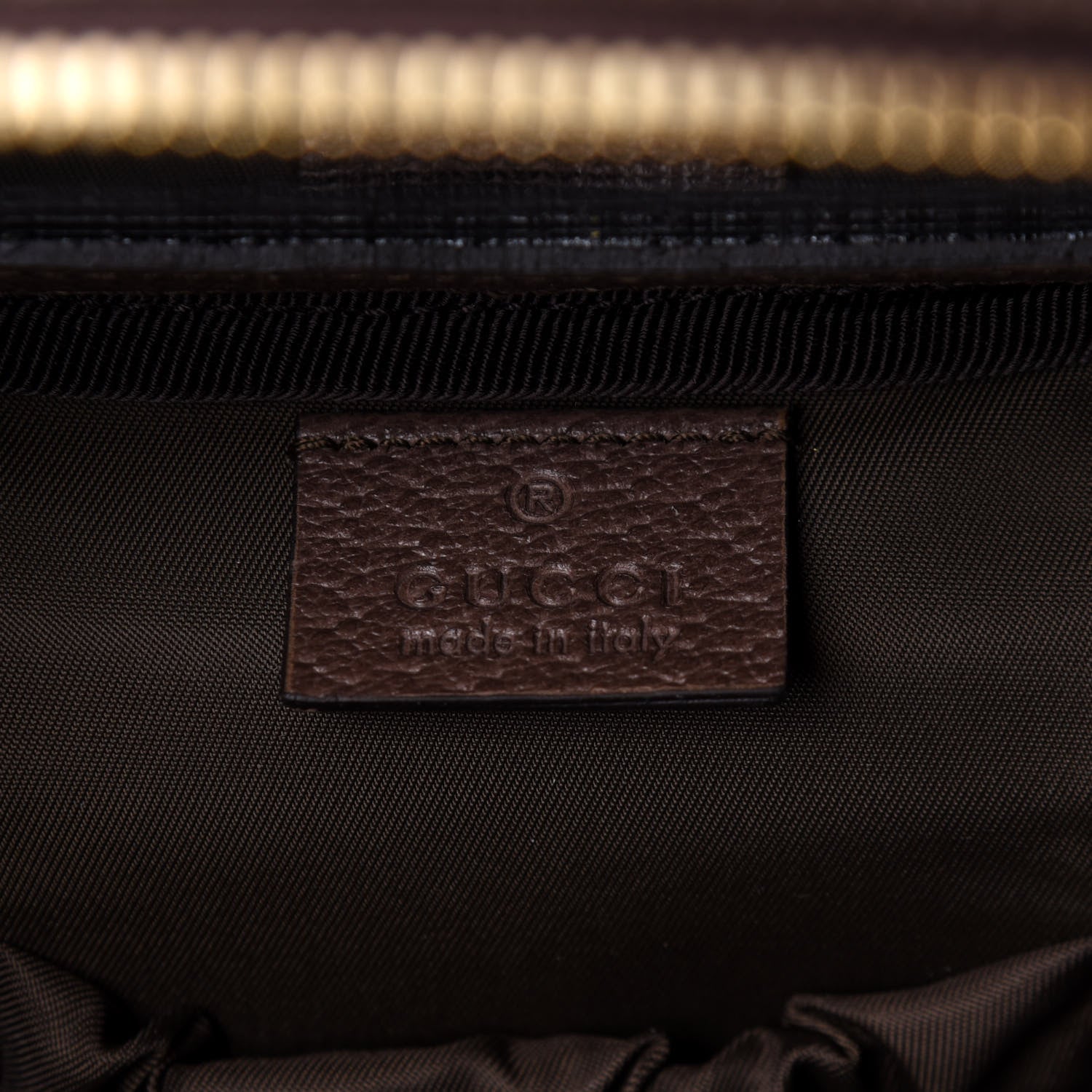 Gucci GG Supreme Monogram Textured Calfskin Web Ophidia Vanity Cosmetic Case Beige Ebony New Acero 6 of 9