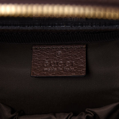 Gucci GG Supreme Monogram Textured Calfskin Web Ophidia Vanity Cosmetic Case Beige Ebony New Acero 6 of 9