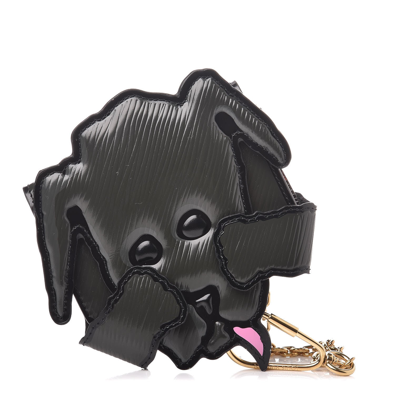 Louis Vuitton Calfskin Epi Catogram Dog Card Holder Gris 1 of 6