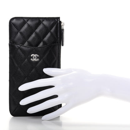 Chanel Caviar Quilted Classic Flat Wallet Pouch Black 2 of 8