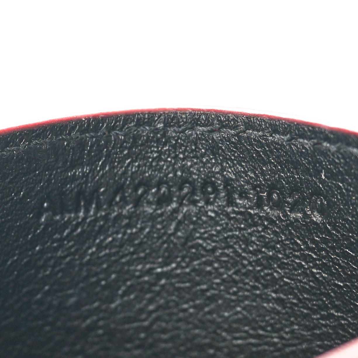 Grain De Poudre Matelasse Chevron Monogram Credit Card Case Opyum Red