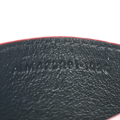Saint Laurent Grain De Poudre Matelasse Chevron Monogram Credit Card Case Opyum Red 7 of 9