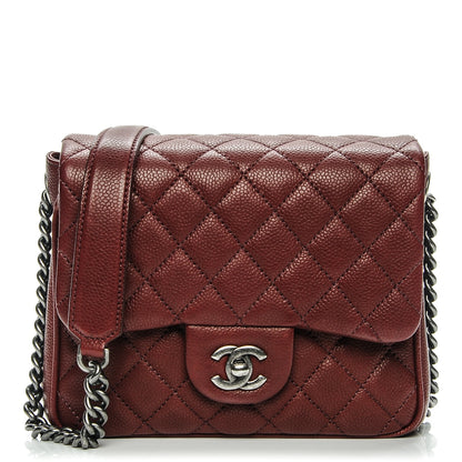 Chanel Caviar Quilted Small Rock In Rome Flap Burgundy 1 of 7