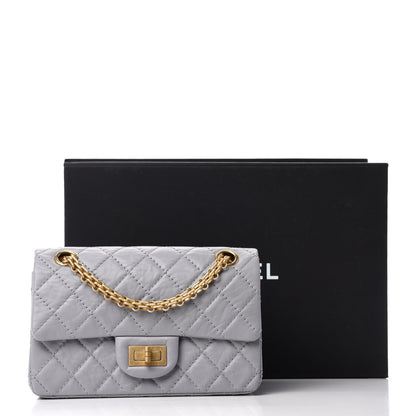 Chanel Aged Calfskin Quilted 2.55 Reissue Mini Flap Grey 11 of 11
