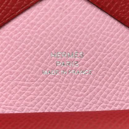 Hermes Epsom Verso Calvi Duo Card Case Rouge Grenat Mauve Sylvestre 4 of 7