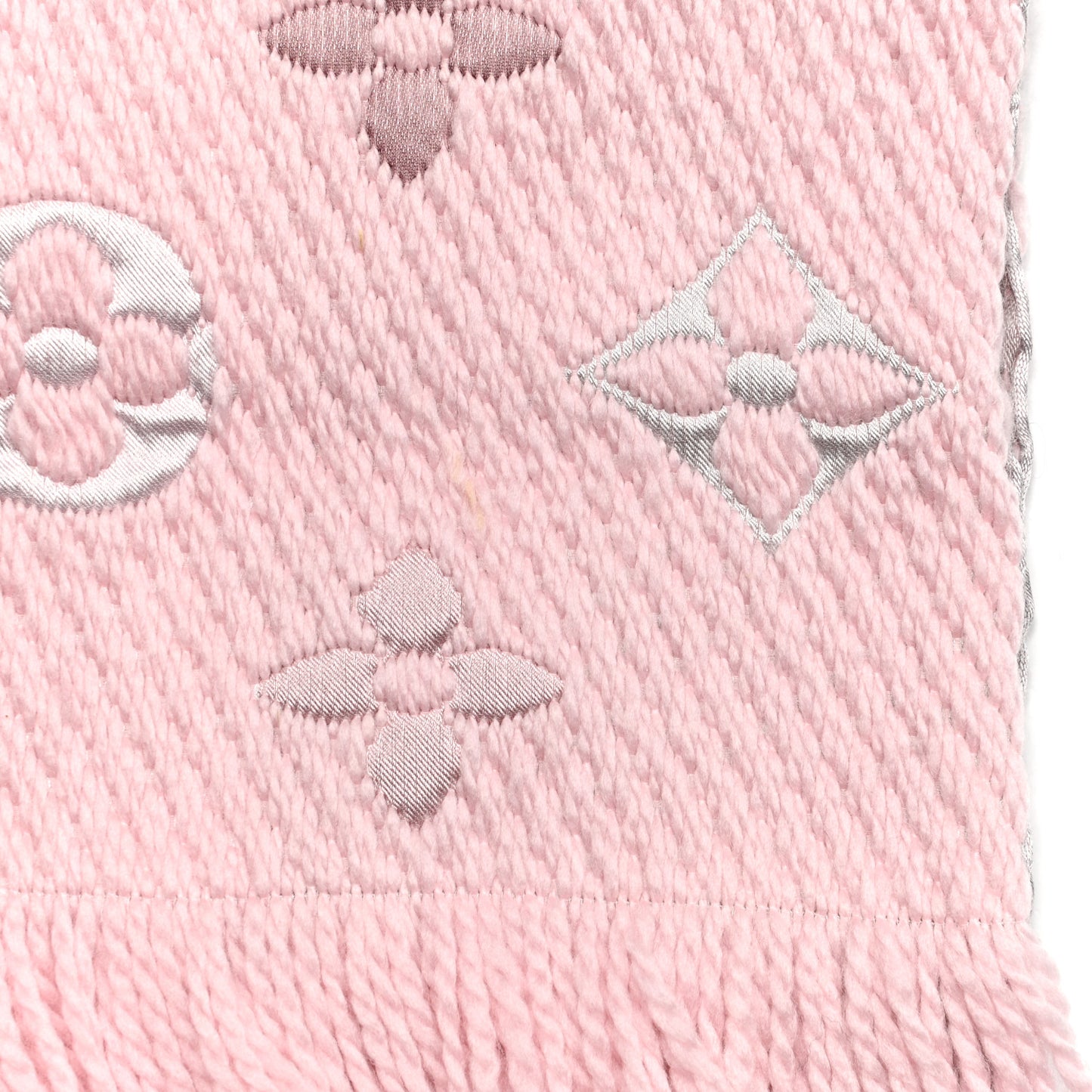 Wool Silk Logomania Rainbow Scarf Crystal Pink