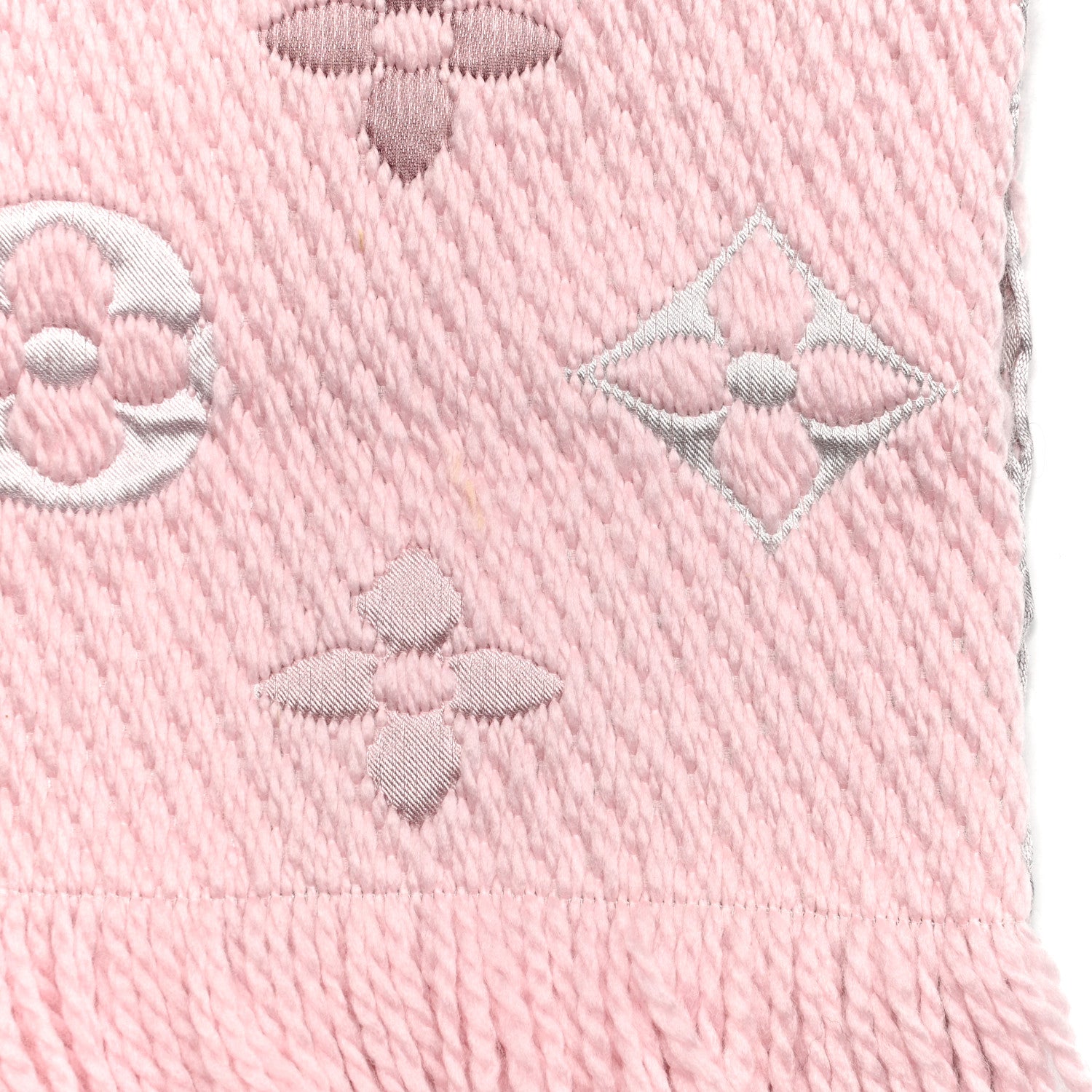 Louis Vuitton Wool Silk Logomania Rainbow Scarf Crystal Pink 4 of 4