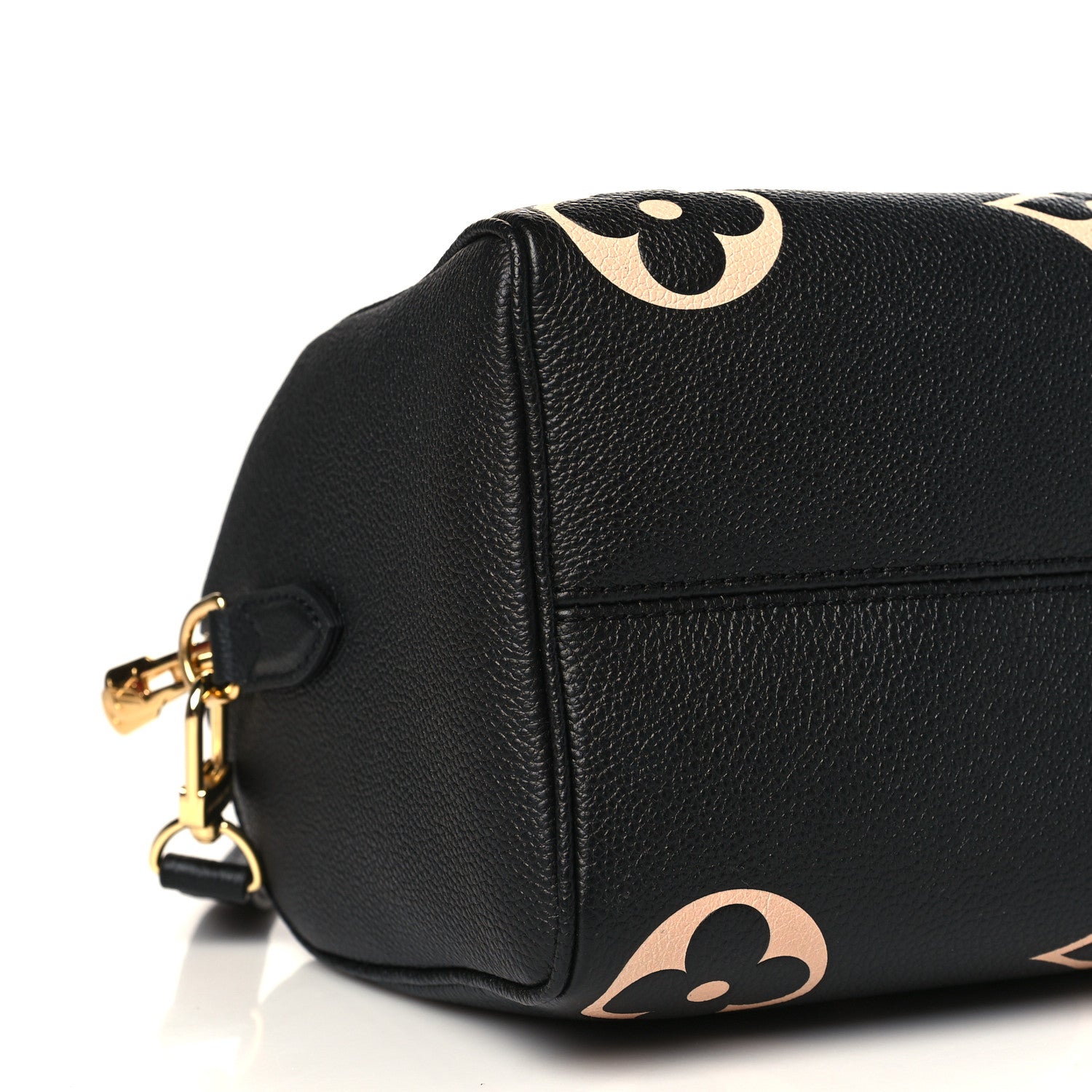 Louis Vuitton Empreinte Monogram Giant Speedy Bandouliere 25 Black Beige 7 of 9